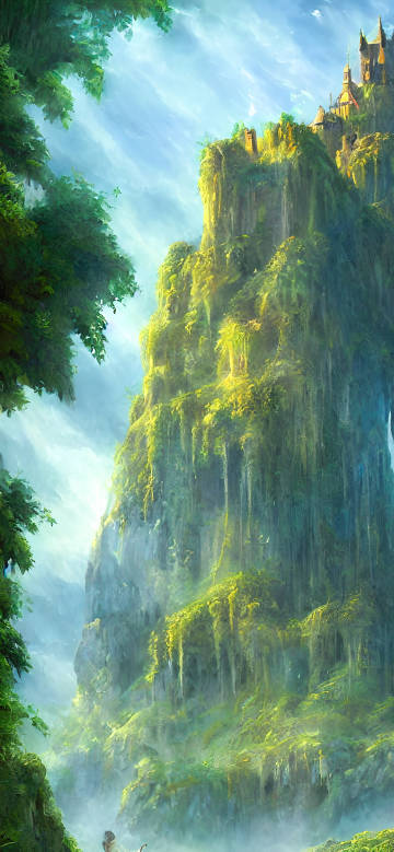 Fantastic Landscape Wallpaper: Hidden Castle Peak