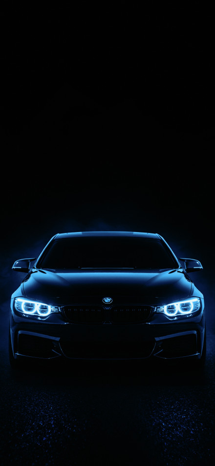 BMW light in the dark night phone wallpaper