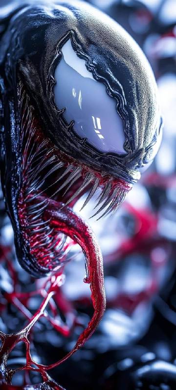 Scary Venom Head Macro Wallpaper Scary Venom Head Macro Wallpaper