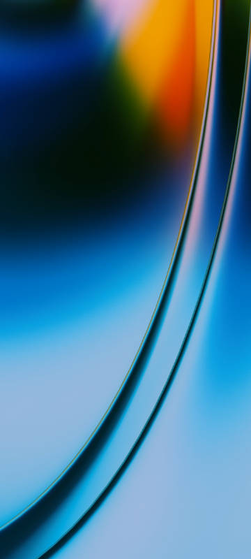 OnePlus Nord CE 3 Wallpaper, Blue and Orange Abstract Metallic Curves