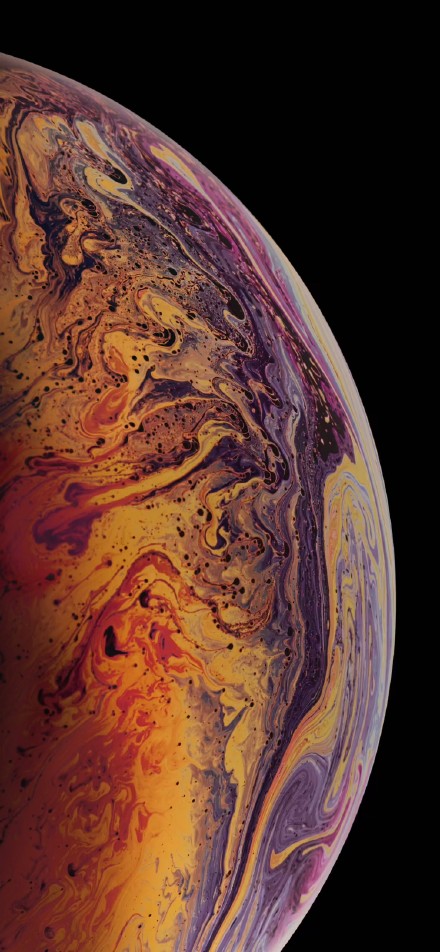 iPhone XS Max ​​​Orange Texture Planet Wallpaper