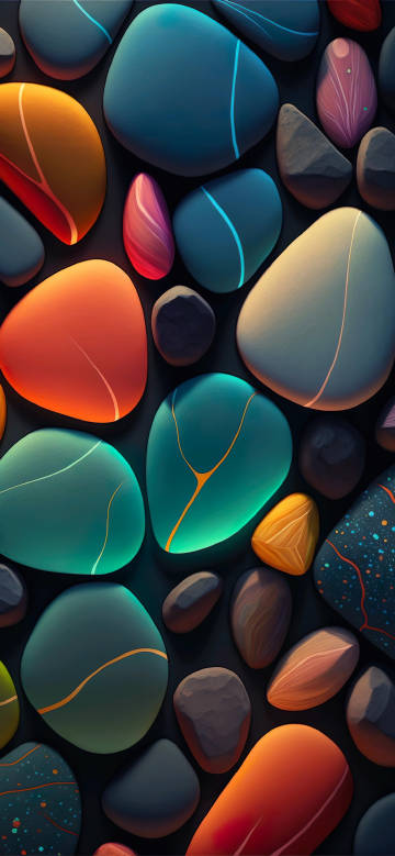 Colorful fantasy stones phone wallpaper