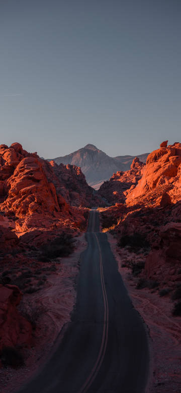 Highway and red rock wonders phone wallpaper