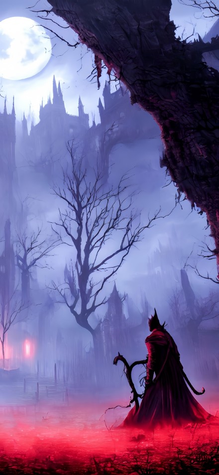 Dark Knight by the Red Mist 4K Phone Wallpaper