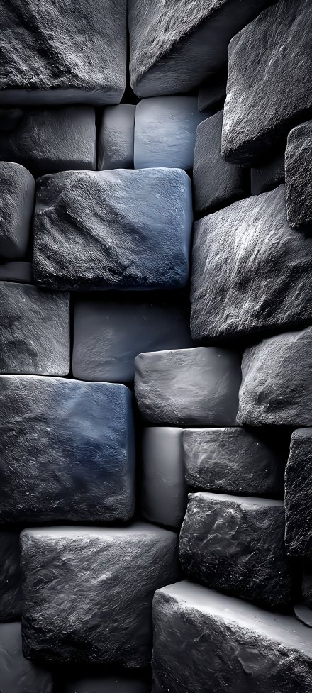 Dark Stone Wall Texture 4K Phone Wallpaper
