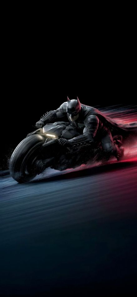 Batman Speeding on a Motorcycle 4K Wallpaper