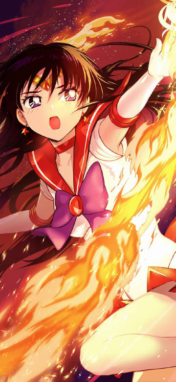 Sailor Moon Wallpaper, Sailor Mars, bloody battle, magical girl, anime