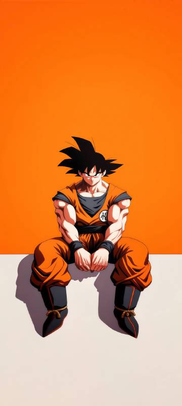 Goku in meditation phone wallpaper