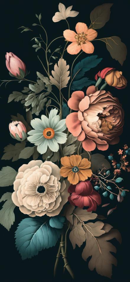 Elegant Floral Bouquet in Soft Tones 4K UHD Wallpaper