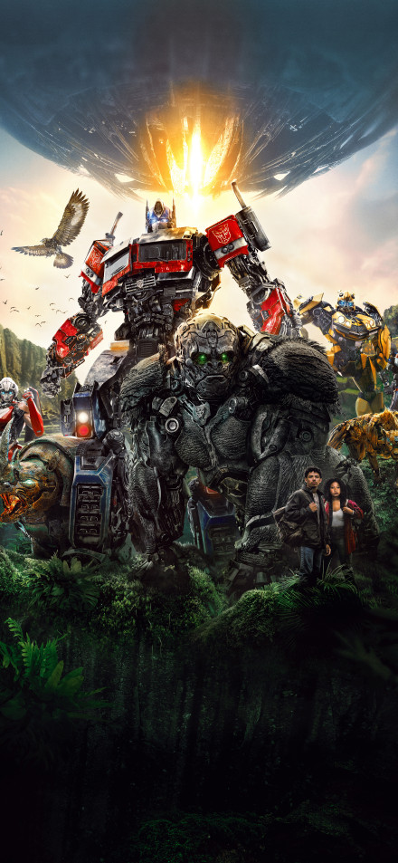 Transformers: Rise of the Power Rangers 2023 phone wallpaper
