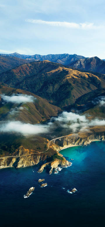 Magnificent views of the stunning Big Sur region phone wallpaper