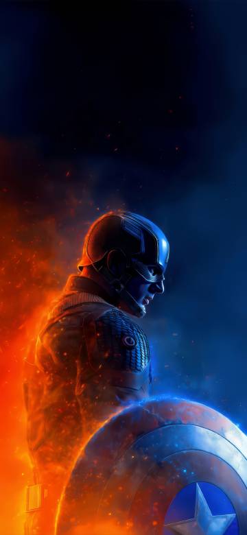 Captain America Aesthetic Flames Phone Wallpaper Captain America Aesthetic Flames Phone Wallpaper