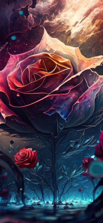 Beautiful Dreamy Style Giant Flower 4K Wallpaper