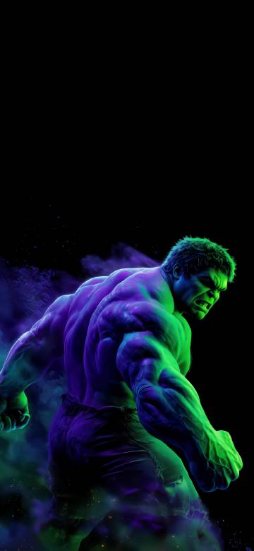 Angry Hulk Purple Green Glow 4K Phone Wallpaper Angry Hulk Purple Green Glow 4K Phone Wallpaper
