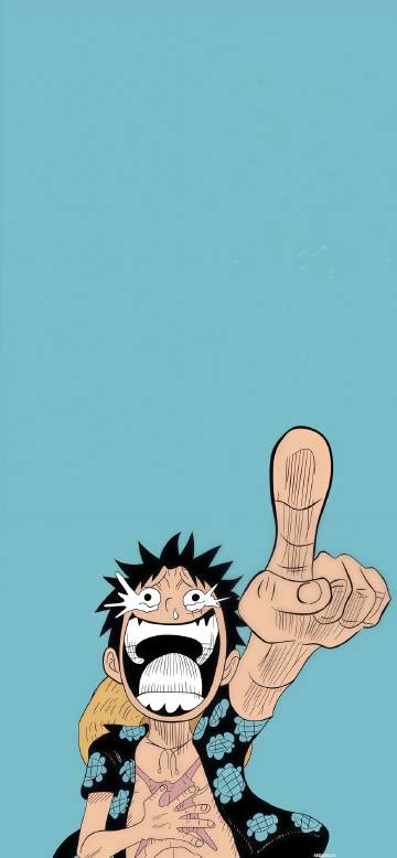 Monkey D. Luffy with exaggerated expression