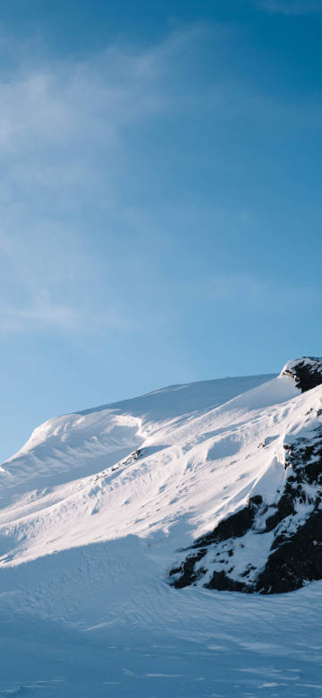 Natural snow mountain scenery phone wallpaper
