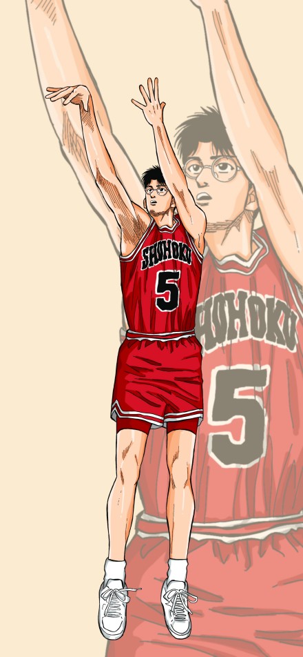 Slam Dunk Mitsui Jump Shot Art Wallpaper