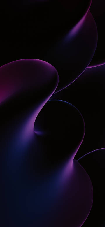 Purple fluid art on black background phone wallpaper