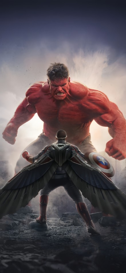 Epic Red Hulk and Captain America