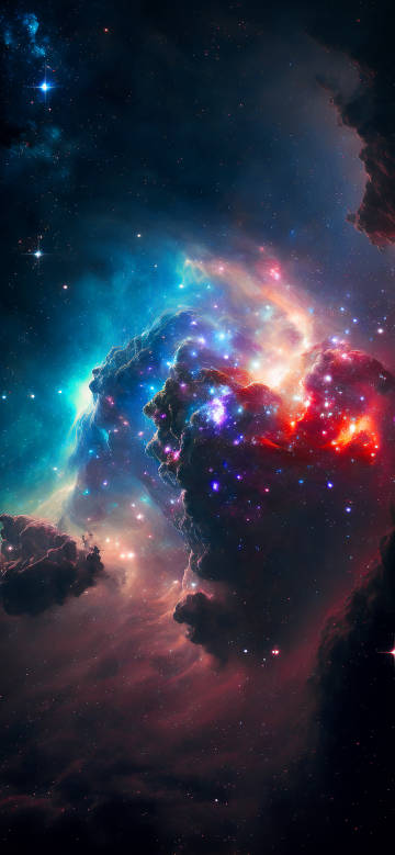 Colorful Galaxy Nebula 4K Phone Wallpaper