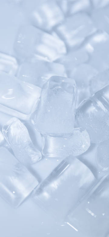 A pile of crystal clear ice cubes in summer phone wallpaper