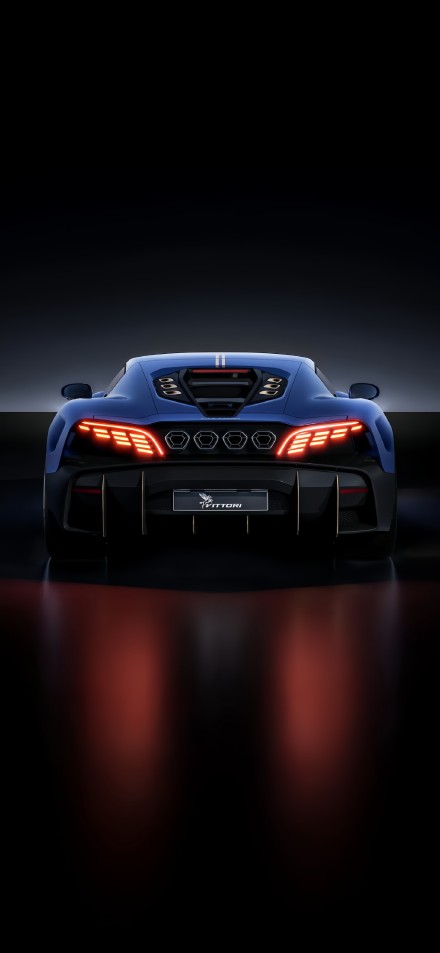 Cool Blue Sports Car Tail Lights 4K Wallpaper