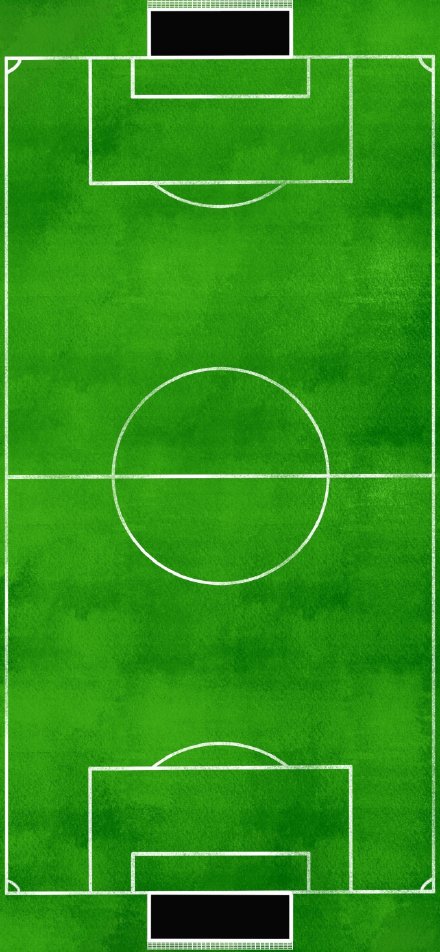 Green Soccer Field Dynamic Island iPhone wallpaper