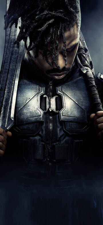 Killmonger Black Panther Wallpaper 4K