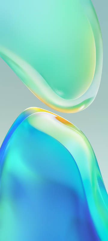 Blue and green gradient abstract shape phone wallpaper