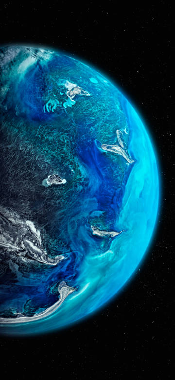 Earth in the vast universe phone wallpaper