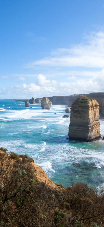 Beautiful scenery of the twelve apostles in australia phone wallpaper