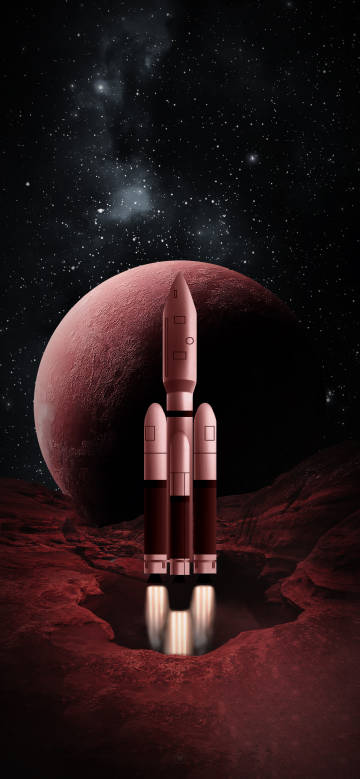 Rocket on the red planet