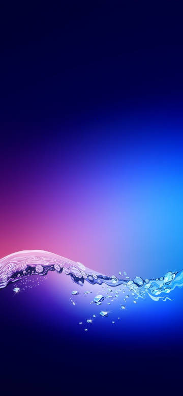 Dark blue gradient background with water drops in the center