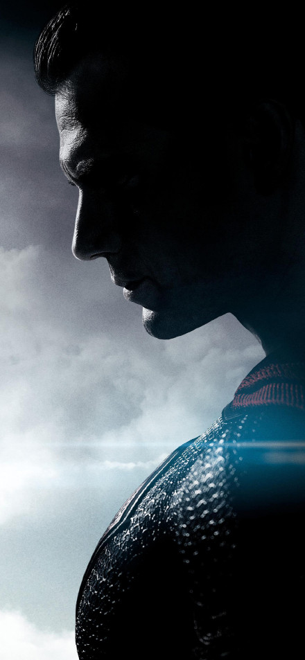 Cool Superman side face close-up phone wallpaper