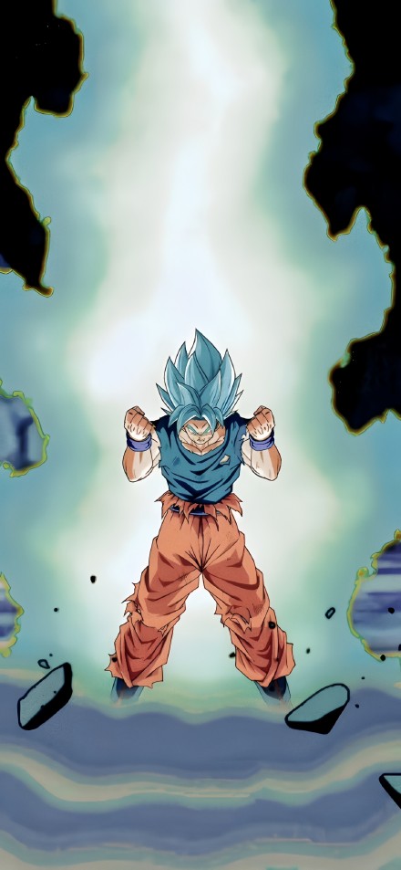 Dragon Ball Super Goku Blue Super Saiyan 4K Wallpaper