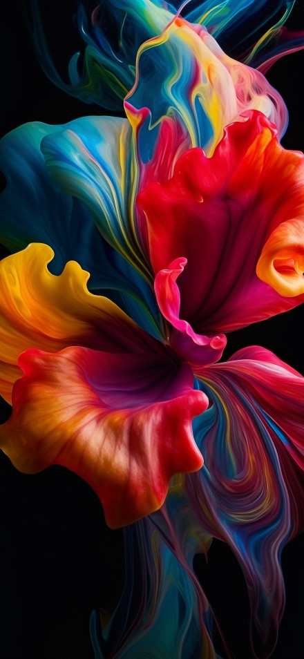 Vibrant Colorful Fluid Abstract Art 4K Wallpaper