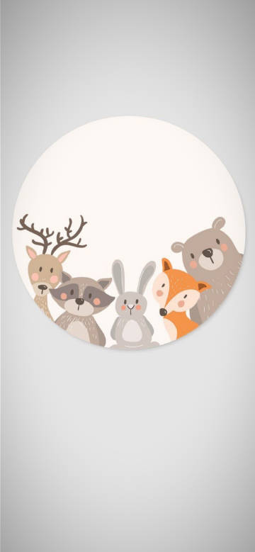 Cute little animals cartoon illustration wallpaper