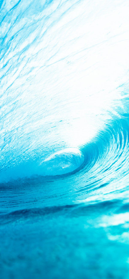 Blue ocean wave wonder phone wallpaper