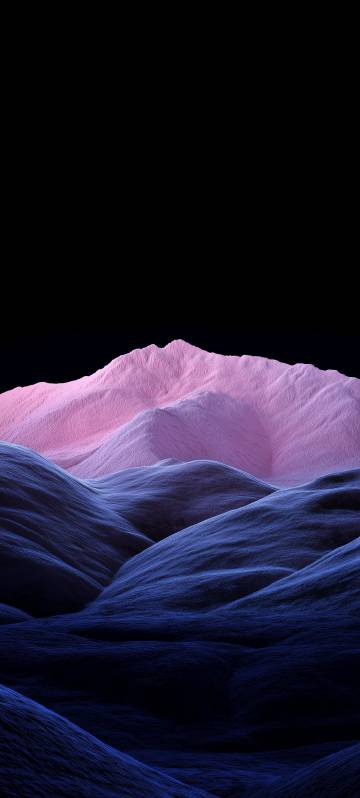 Abstract Blue-and-Pink Mountains Wallpaper