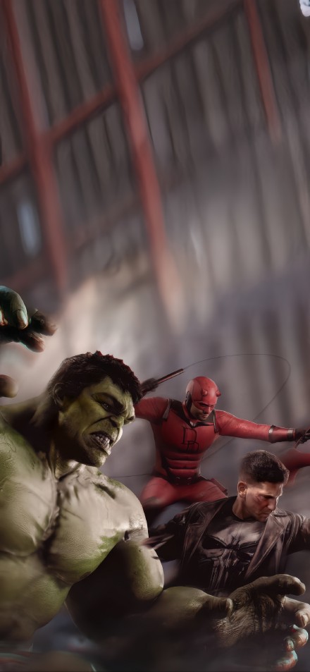 Marvel Hulk Daredevil Punisher Epic Wallpaper