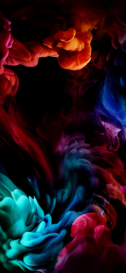 Abstract colored ink world phone wallpaper