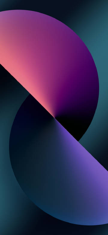 iPhone 13 ​​​Soft Pink and Purple Light Halos Wallpaper