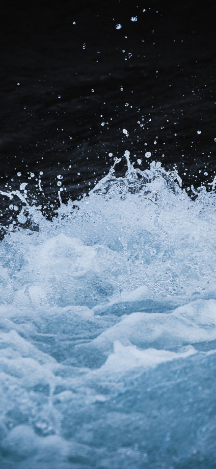 Close-up Shot of Waves Splashing 4K Wallpaper