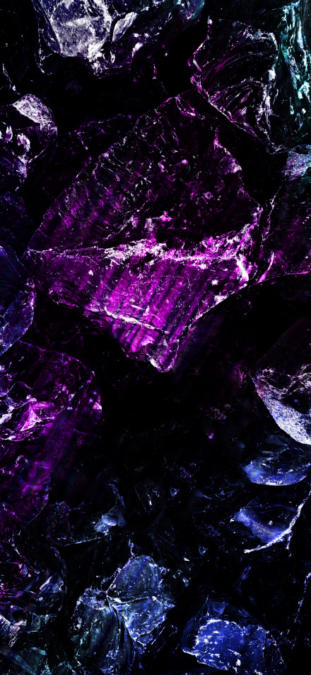Dazzling crystals on black background phone wallpaper