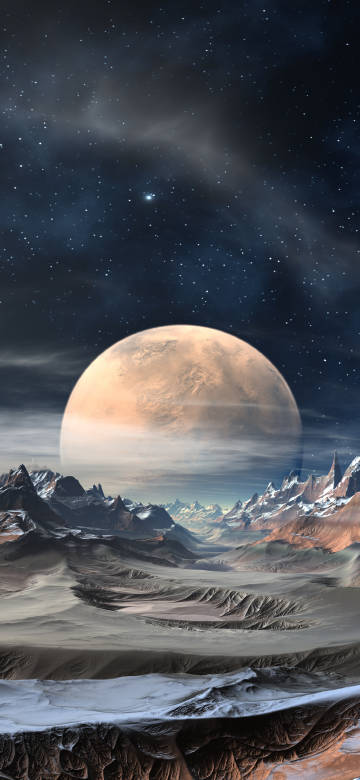 Fantasy alien landform phone wallpaper