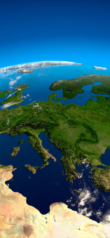 Spectacular aerial views of the European continent