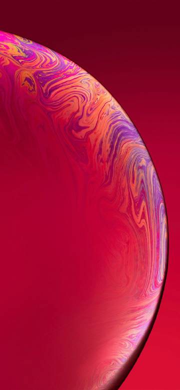 iPhone XR Red Bubble Wallpaper
