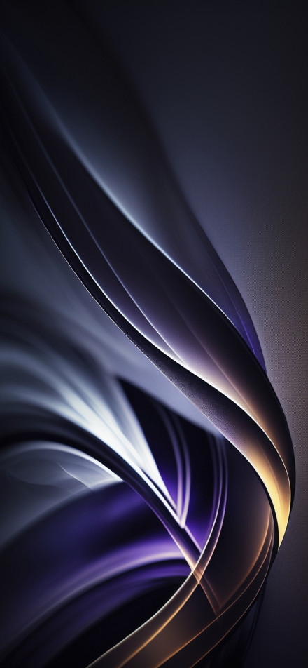 Abstract Purple and Gold Curves 4K Wallpaper