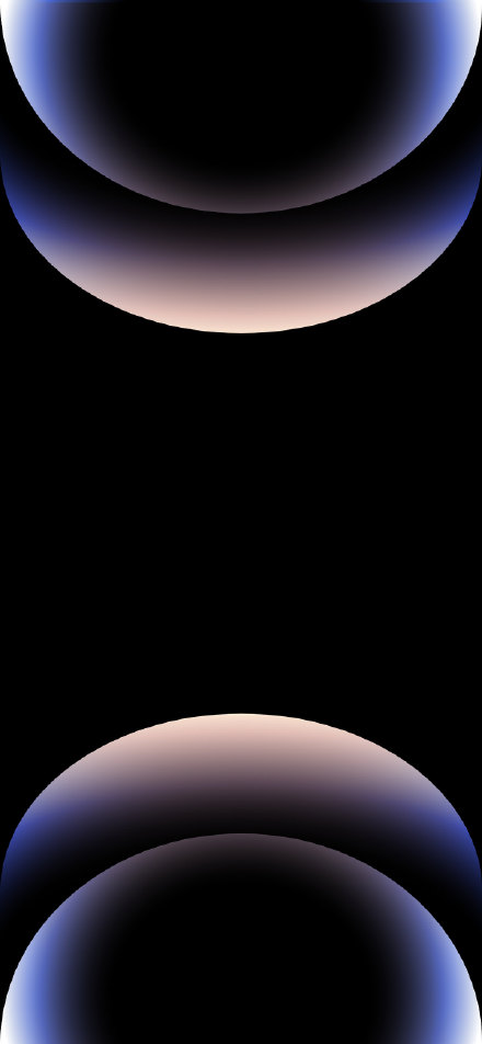 Blue-pink gradient abstract ring on black background phone wallpaper