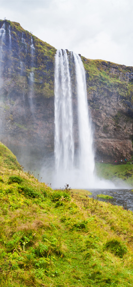 Beautiful Seljalandsfoss Waterfall in Iceland
